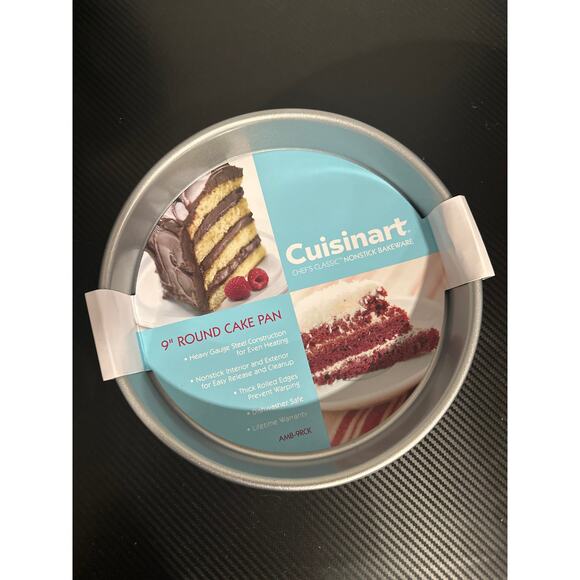 Cuisinart 9-Inch Round Cake Pan, Chef's Classic Nonstick Bakeware, Silver - Picture 1 of 2